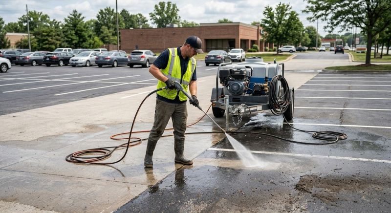 Parking Lot Exterior Cleaning